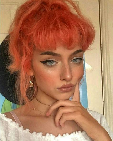 Hot Orange aesthetic Hair Colors & Highlights for Long or short Hairstyles in 2019 | Aesthetic ...