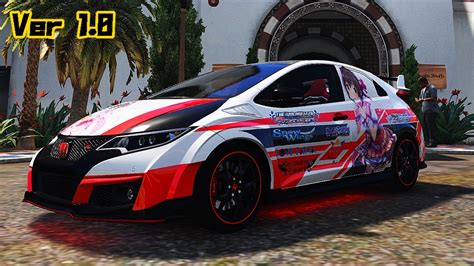 2015 Honda Civic Type R FK2 Itasha Livery GTA5 Mods