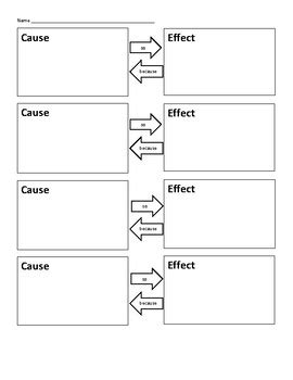 Cause and Effect Graphic Organizer by Still Learning | TPT