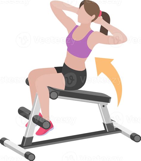 Woman Exercises Flat Color 18923216 Png