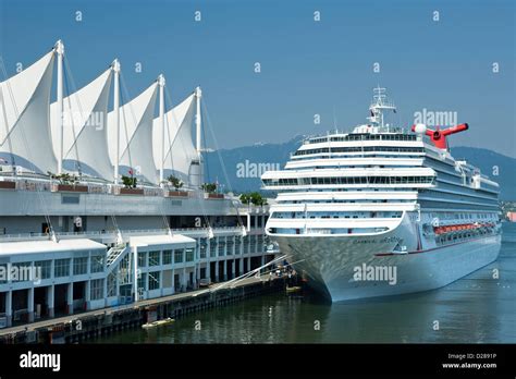 CRUISE SHIP DOCKED AT CANADA PLACE CRUISE SHIP TERMINAL DOWNTOWN ...