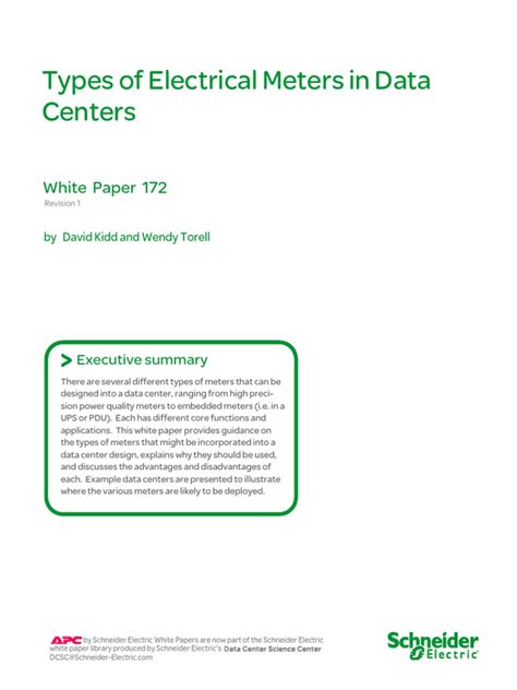 Types of Electrical Meters in Data Centers | PDF | Data Center | Relay