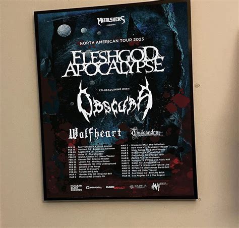 Fleshgod Apocalypse Obscura North American Tour 2023 Poster