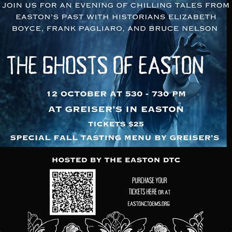 Oct 12 | Easton Democrats Sponsor Ghost Stories Event with Local