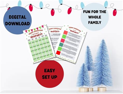 Christmas Jeopardy Printable Game, Family Holiday Jeopardy Game ...