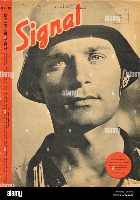 1943 Signal Deutsche Militärische Zeitschrift Titelseite Zeigt Soldat