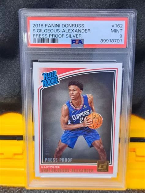 Panini Donruss Shai Gilgeous Alexander Pressa Prova Argento