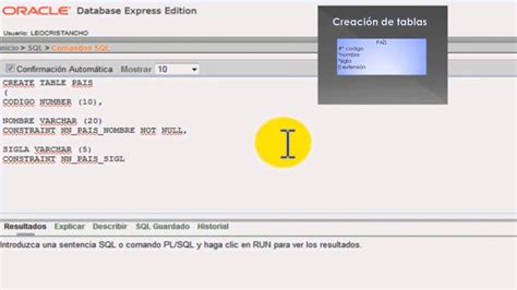 Tutorial Sentencias Sql Oracle Database 2 Creacion De Tablas Facil Y