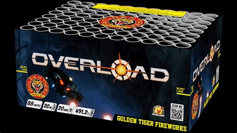 GT010 OVERLOAD 88 Shot 1 3G Barrage By Golden Tiger Fireworks YouTube