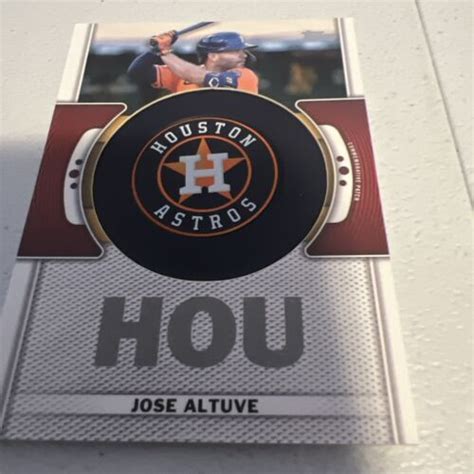 2023 Topps Series 1 Jose Altuve Commemorative Team Logo Patch Card TLP