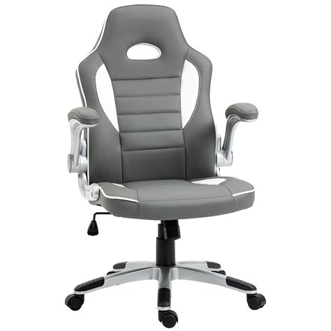 Gaming Chair, PU Leather Computer Desk Chair, Height Adjustable Swivel ...