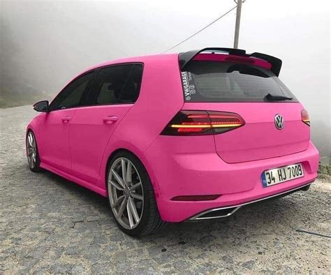 Pin By Gretchen On • Pink Cars Golf Car Pink Car Volkswagen Golf