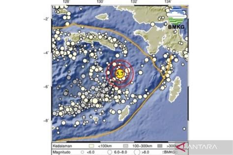 Gempa Berkekuatan 5 7 Magnitudo Guncang Kawasan Maluku Pada Senin Malam