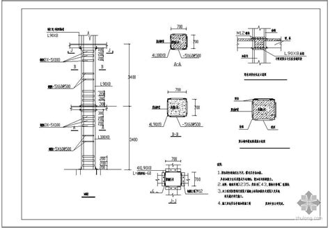 某湿式外包钢法加固柱节点构造详图 混凝土节点详图 筑龙结构设计论坛