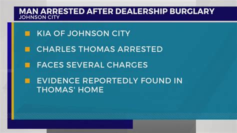 Jcpd Man Arrested For Burglarizing Johnson City Dealership