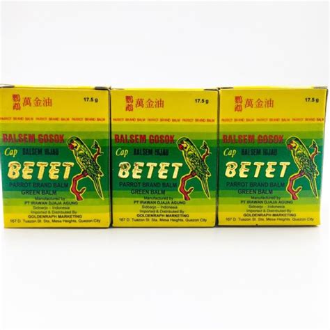 Betet Green Balm 175g Set Of 3 Bottles Lazada Ph