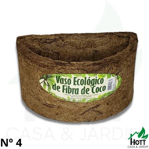 Vaso Xaxim Ecol Gico Fibra De Coco Parede Meia Lua N Hott Casa Jardim