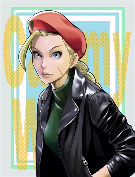 Safebooru Ahoge Beret Black Jacket Blonde Hair Blue Eyes Breasts Cammy White Casual Eyelashes