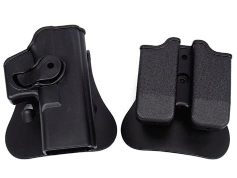 Imi Defense Polymer Retention Roto Right Handed Holster Fits Glock 17 19 22 31 And Double Magazine