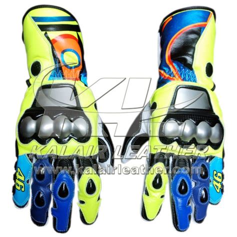 Valentino Rossi Motorbike Racing Leather Gloves 2020 Shopee Malaysia