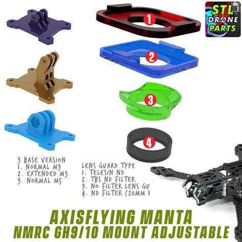 Archivo STL Axisflying Manta NamelessRC Soporte Desnudo Para Gopro Hero