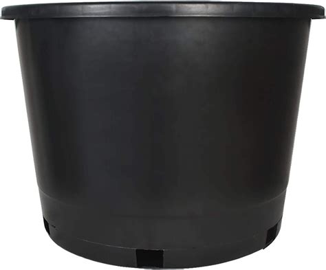 Waltyotur 5 Pack 25 Gallon Black Nursery Pot Heavy Duty Plastic Plant Container Garden Planter