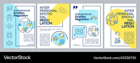 Interpersonal Emotion Regulation Blue And Yellow Vector Image