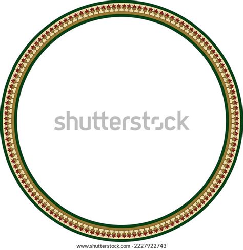 Vector Colorful Round Byzantine Ornament Circle Stock Vector Royalty