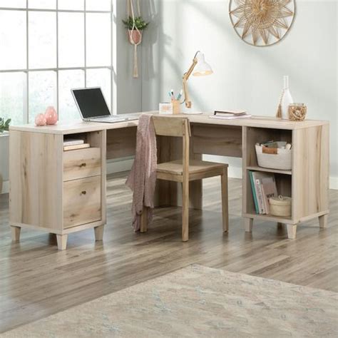 Light Timber Walter L Shaped Desk Temple And Webster Home Office