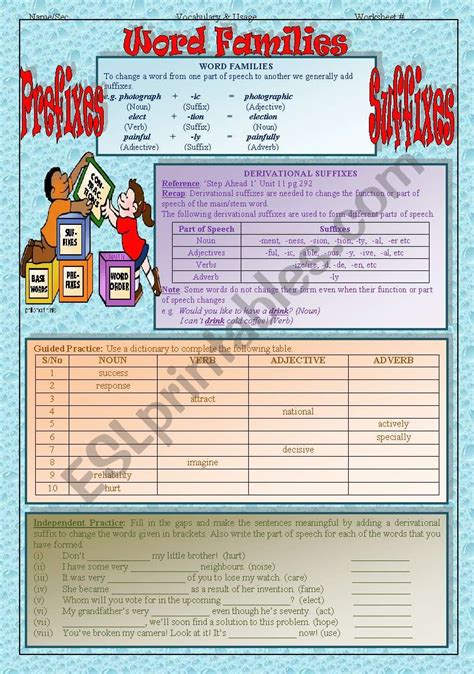 Word Families Esl Worksheet By Hena Khannn