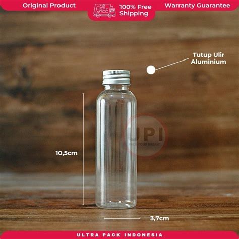 Jual Botol Pet Br Ml Clear Screw Cap Tutup Ulir Aluminium