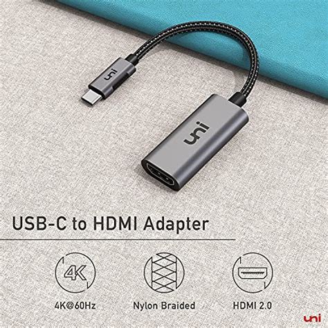 Uni Usb C To Hdmi Adapter 4k60hz Thunderbolt 34 To Hdmi Adapter