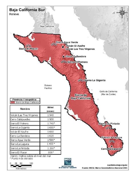 Mapa Para Imprimir De Baja California Sur Mapa En Color De Monta As De