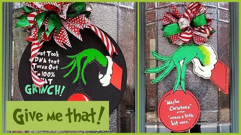 Grinch Hand Wreath Christmas Decorations Youtube