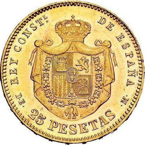 Pesetas Dem Valor De La Moneda De Oro Espa A Alfonso Xii