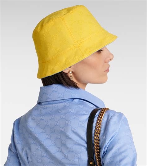 Gg Canvas Bucket Hat In Blue Gucci Mytheresa