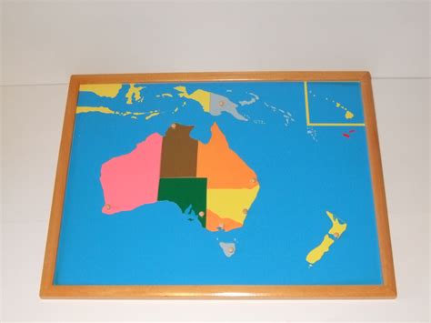 Australia Puzzle Map Control Maps Montessori Pre School Supplies