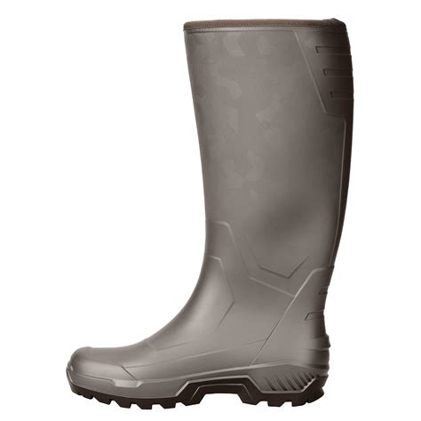 Warm Fur Lined Rain Wellies Land 500 Brown Solognac Decathlon