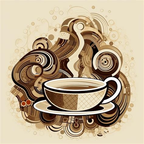 Premium Ai Image There Is A Cup Of Coffee With A Steam Rising Out Of