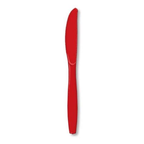 Disposable Knife Red Nambour Party Supplies