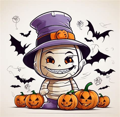 Premium Vector | Cute halloween mummy