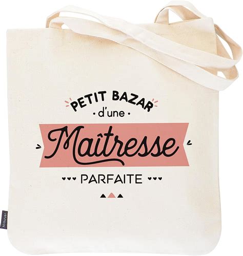 Manahia Tote bag Cadeau Maîtresse Petit Bazar d une Maîtresse