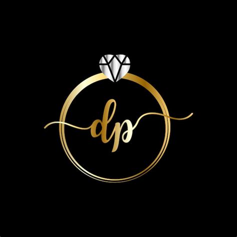 Premium Vector DP Monograms Wedding Circle Handwriting Jewelry Logo