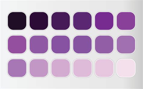 Purple gradient shades color set 34792086 Vector Art at Vecteezy