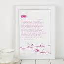 My Mum Poem Bird Print By Bespoke Verse Notonthehighstreet