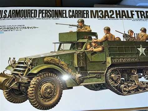 TAMIYA 1/35 U.S. ARMORED PERSONNEL CARRIER M3A2 HALF-TRACK #35070 ...
