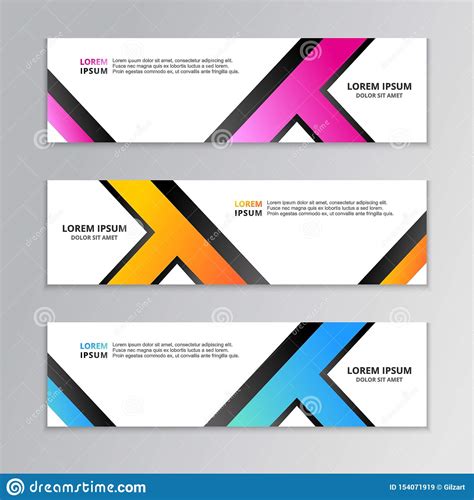 Business Banner Template Layout Background Design Corporate Geometric