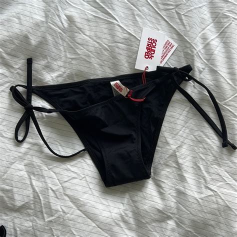 Solid Striped Swim Ss Bikini Bottom Poshmark