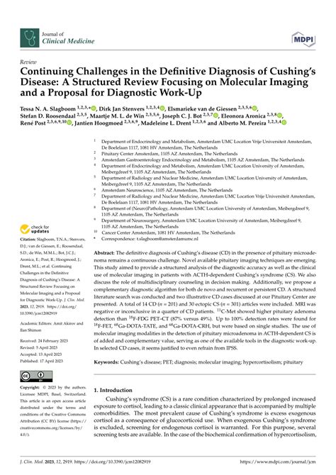 Pdf Continuing Challenges In The Definitive Diagnosis Of Cushings