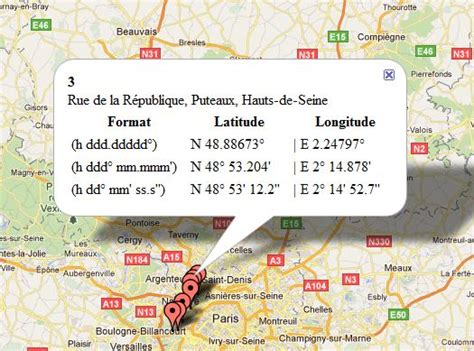 Afficher des coordonnées GPS sur une carte géographique Les Infos de